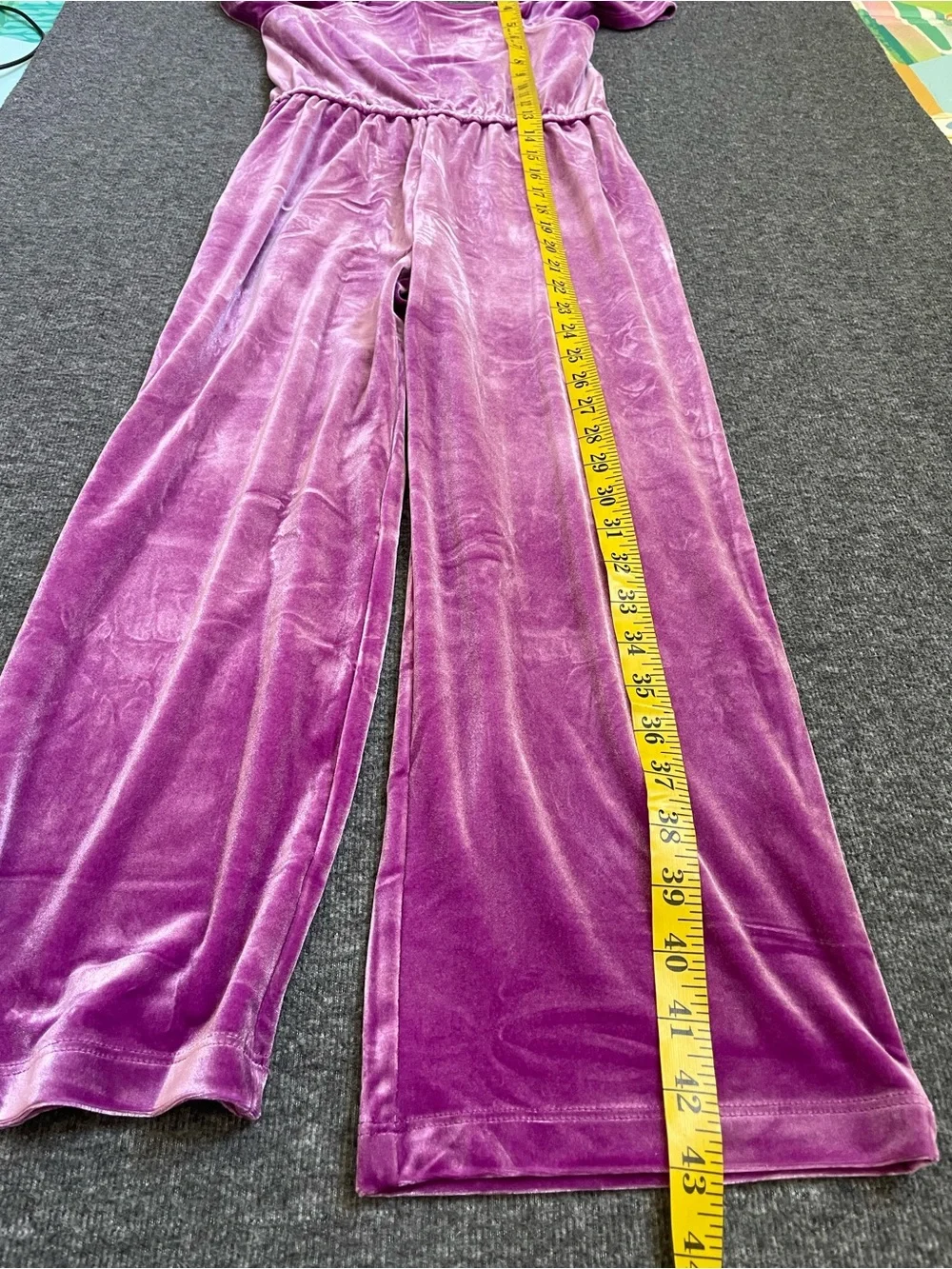 NWT Crewcuts by J.Crew Girls Purple Velvet Jumpsuit Size 8 Festive Event Holiday